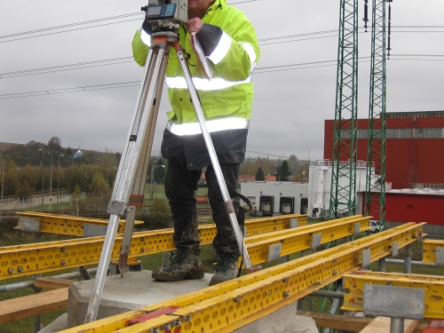 Vamberk - inženýrská geodézie při stavbě mostu