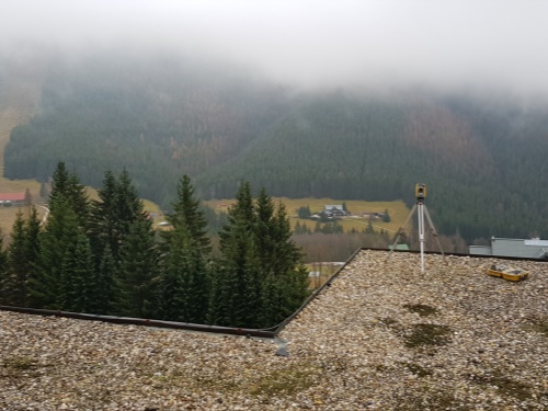 Krkonoše, Špindlerův Mlýn - výškové zaměření hotelu Horal