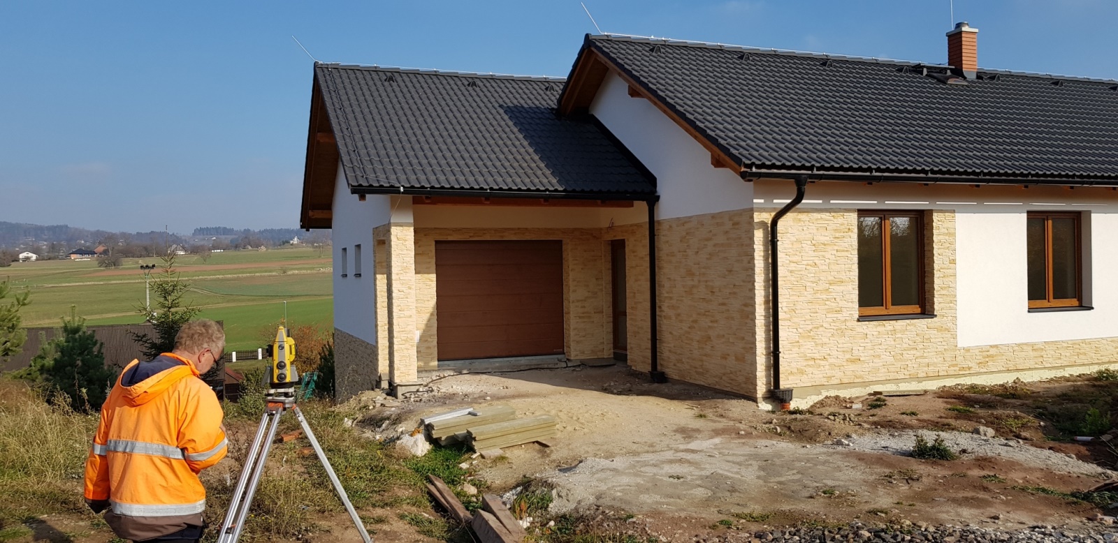 Červený Kostelec - geometrický plán novostavby